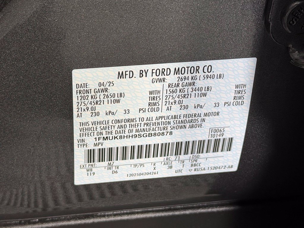 Used 2025 Ford Explorer Platinum w/ LUX Leather Package AWD/4WD image 23