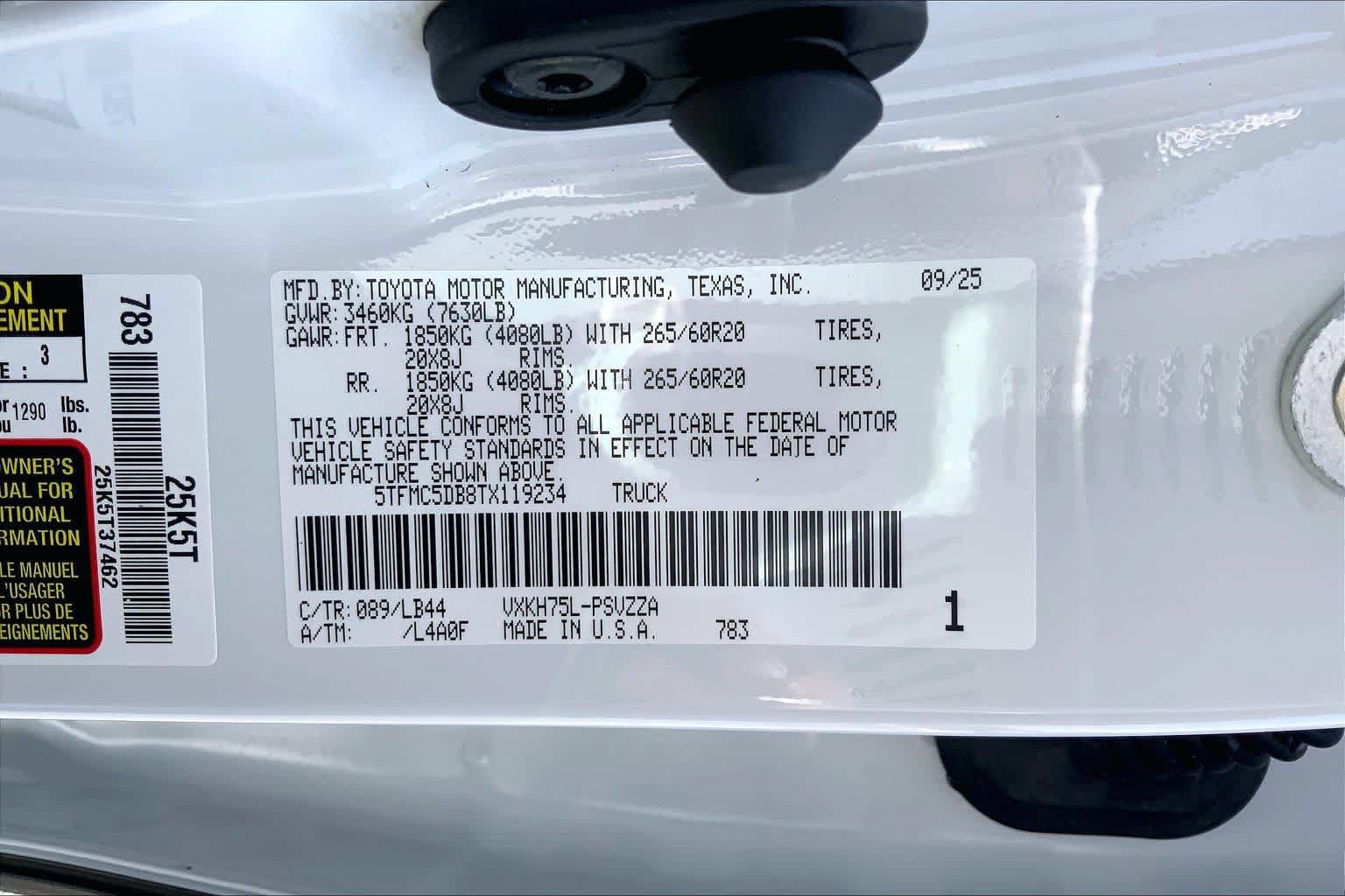 Certified 2026 Toyota Tundra 1794 Edition AWD/4WD image 36