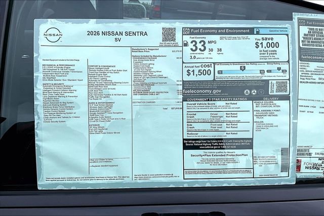 New 2026 Nissan Sentra SV w/ SV Convenience Package image 12