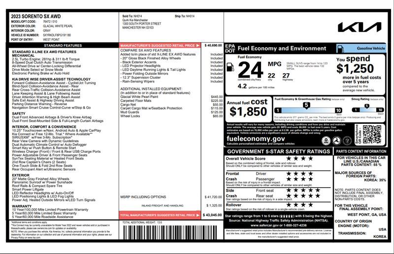 Used 2023 Kia Sorento SX image 3