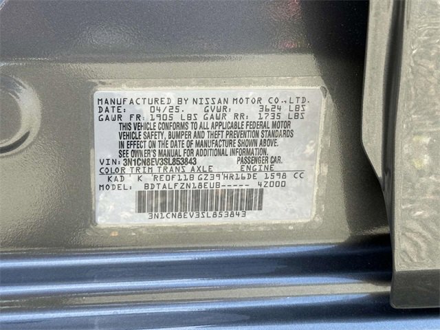 New 2025 Nissan Versa SV w/ Trunk Package image 25