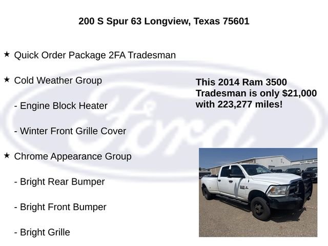 Used 2014 RAM 3500 Tradesman w/ Chrome Appearance Group AWD/4WD image 5