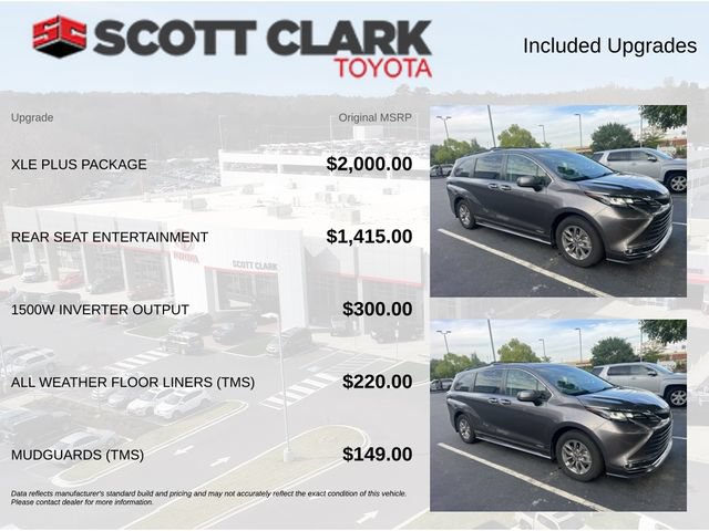Used 2021 Toyota Sienna XLE w/ XLE Plus Package AWD/4WD image 10