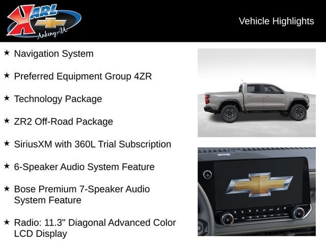 New 2026 Chevrolet Colorado ZR2 w/ Technology Package AWD/4WD image 3