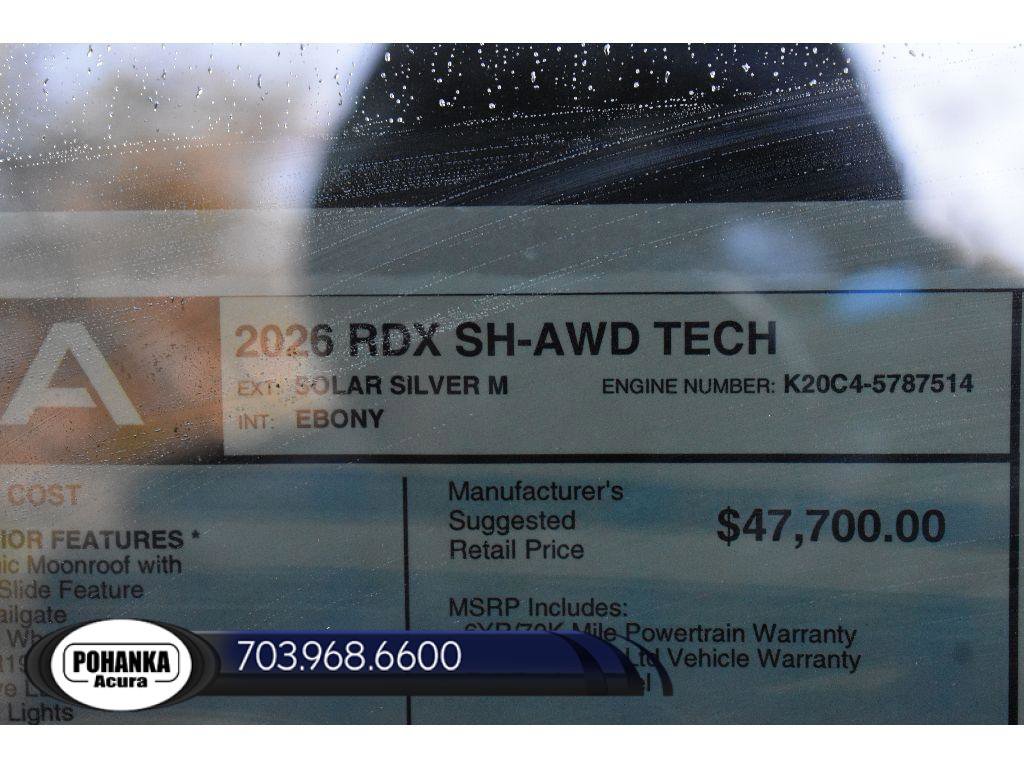New 2026 Acura RDX w/ Technology Package AWD/4WD image 40