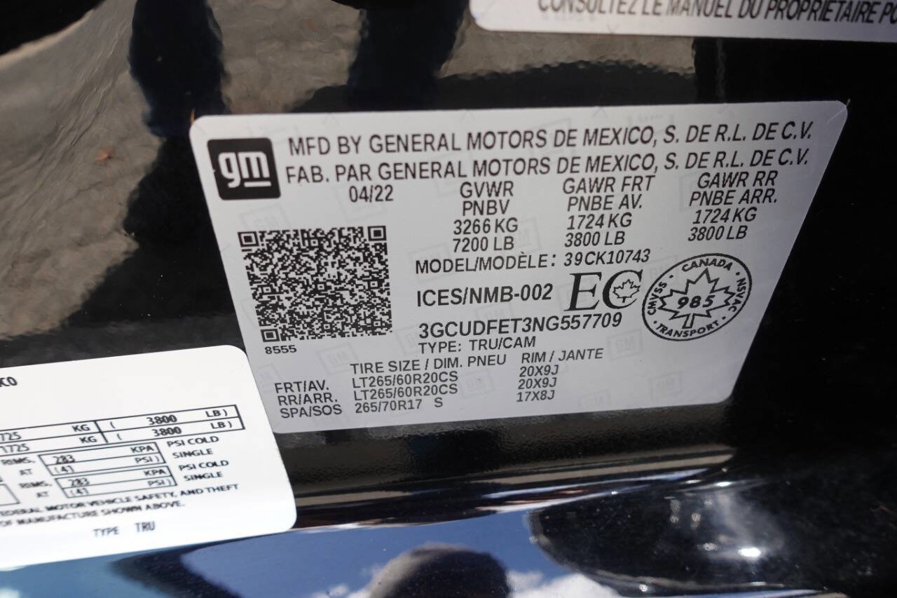Used 2022 Chevrolet Silverado 1500 LT Trail Boss w/ LT Trail Boss Premium Package AWD/4WD image 25
