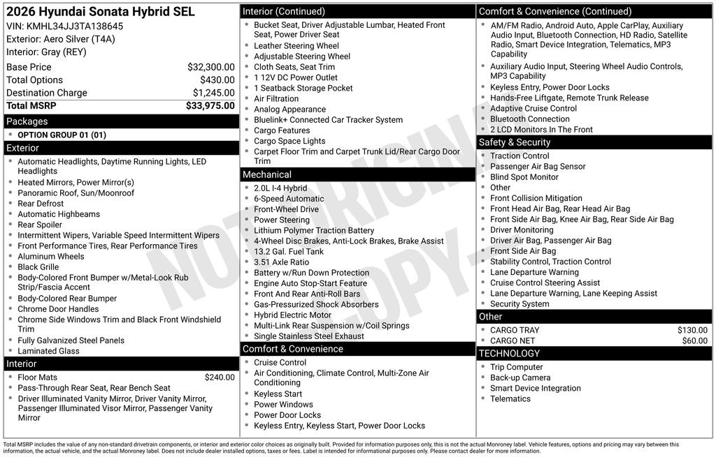 New 2026 Hyundai Sonata SEL image 6