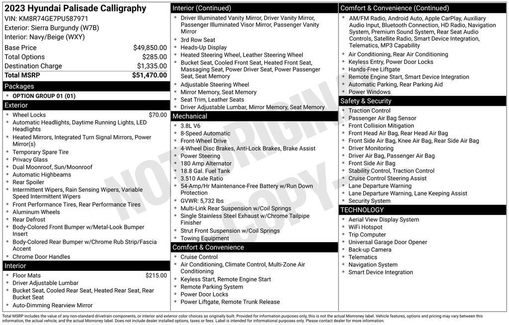 Used 2023 Hyundai Palisade Calligraphy image 37