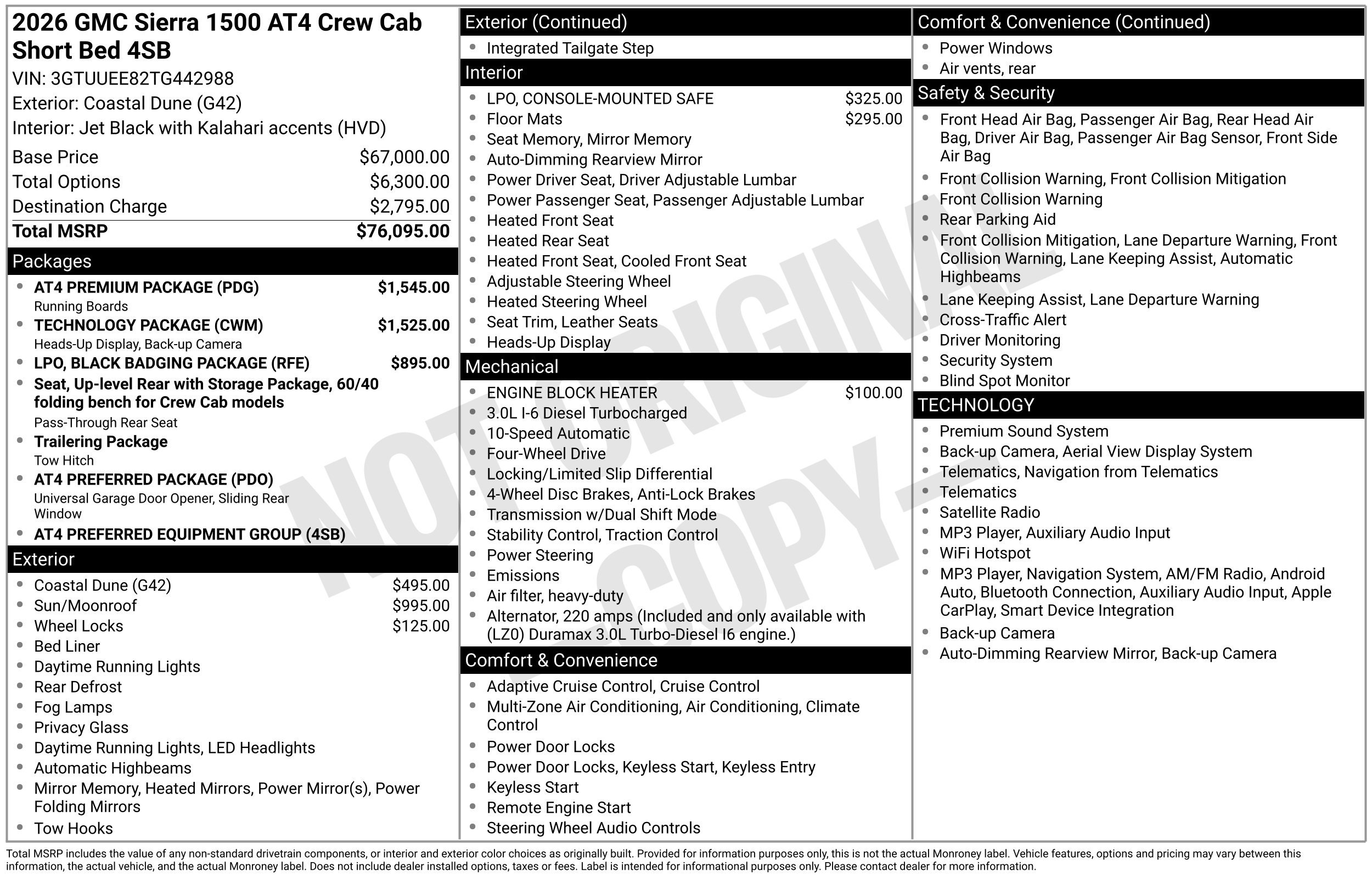 New 2026 GMC Sierra 1500 AT4 w/ AT4 Premium Package AWD/4WD image 3