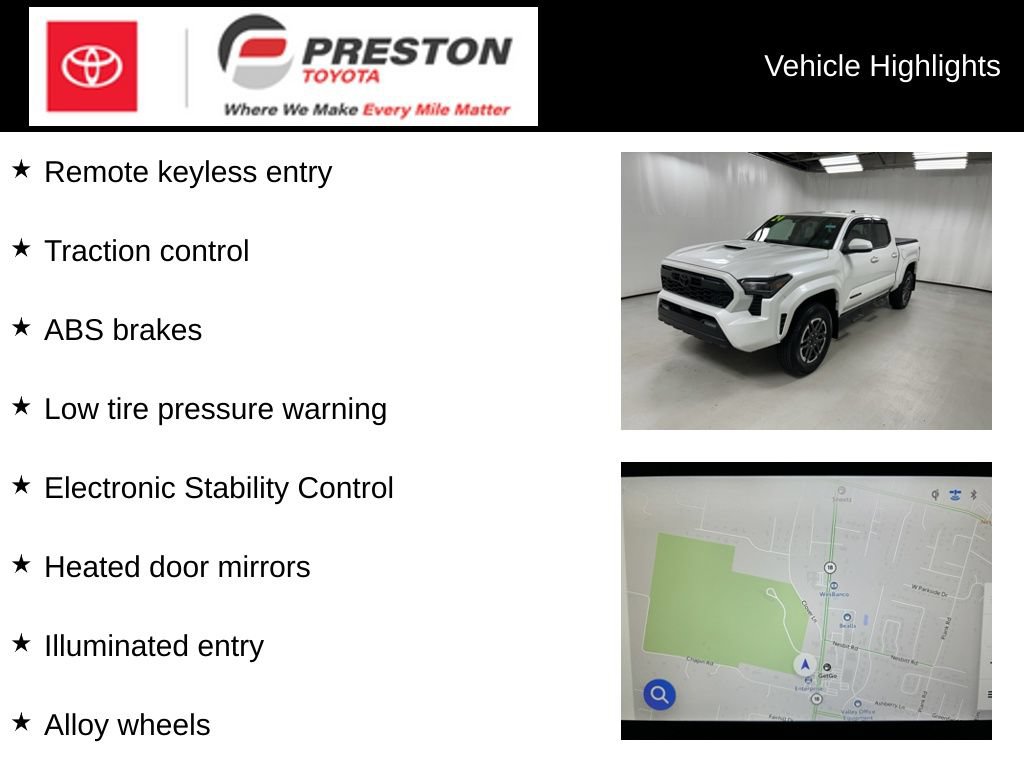 Certified 2024 Toyota Tacoma TRD Sport w/ TRD Sport Upgrade Package AWD/4WD image 8
