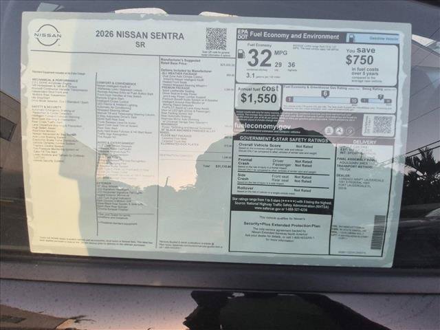 New 2026 Nissan Sentra SR w/ SR Premium Package FWD image 16