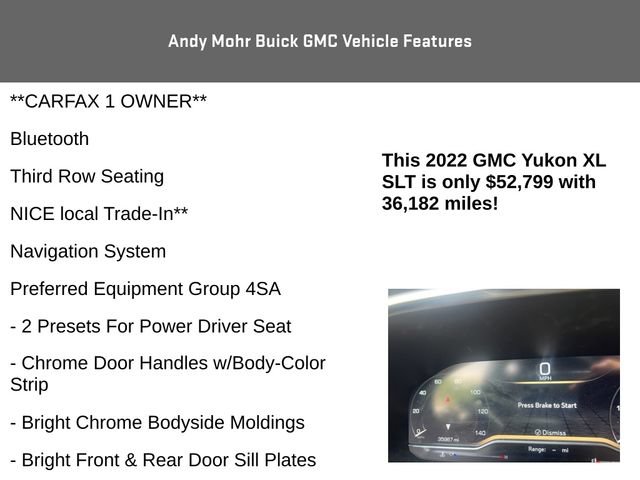 Used 2022 GMC Yukon XL SLT w/ SLT Luxury Package AWD/4WD image 4