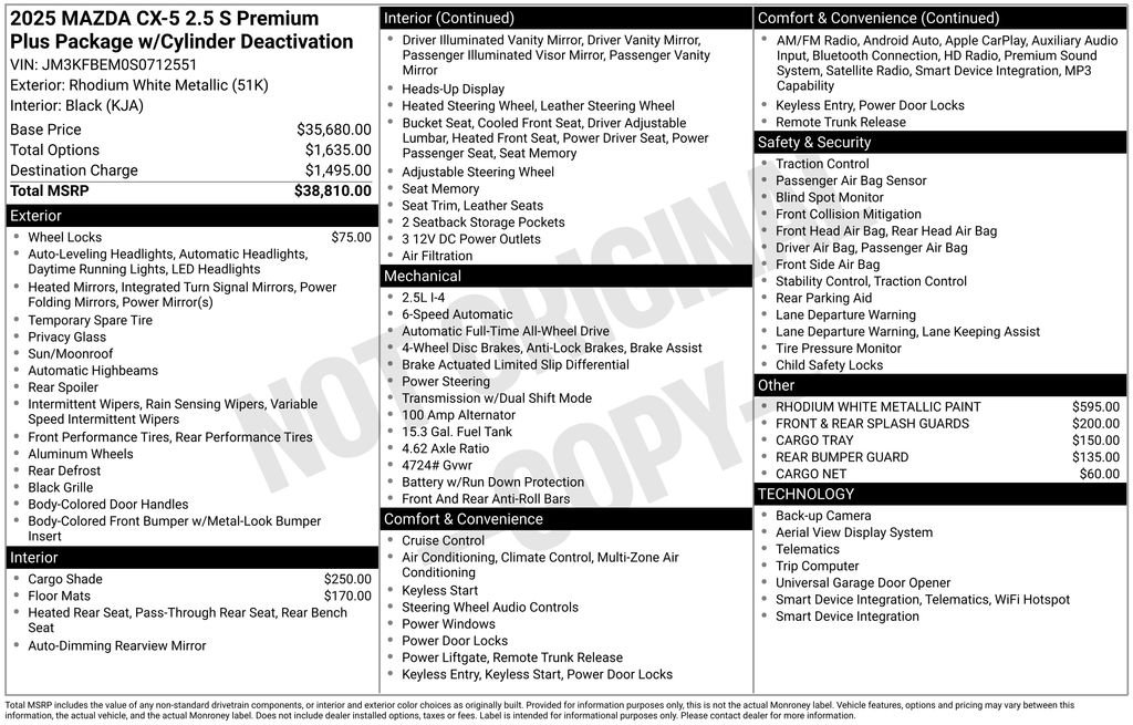 Certified 2025 MAZDA CX-5 AWD 2.5 S w/ Premium Plus Pkg image 5