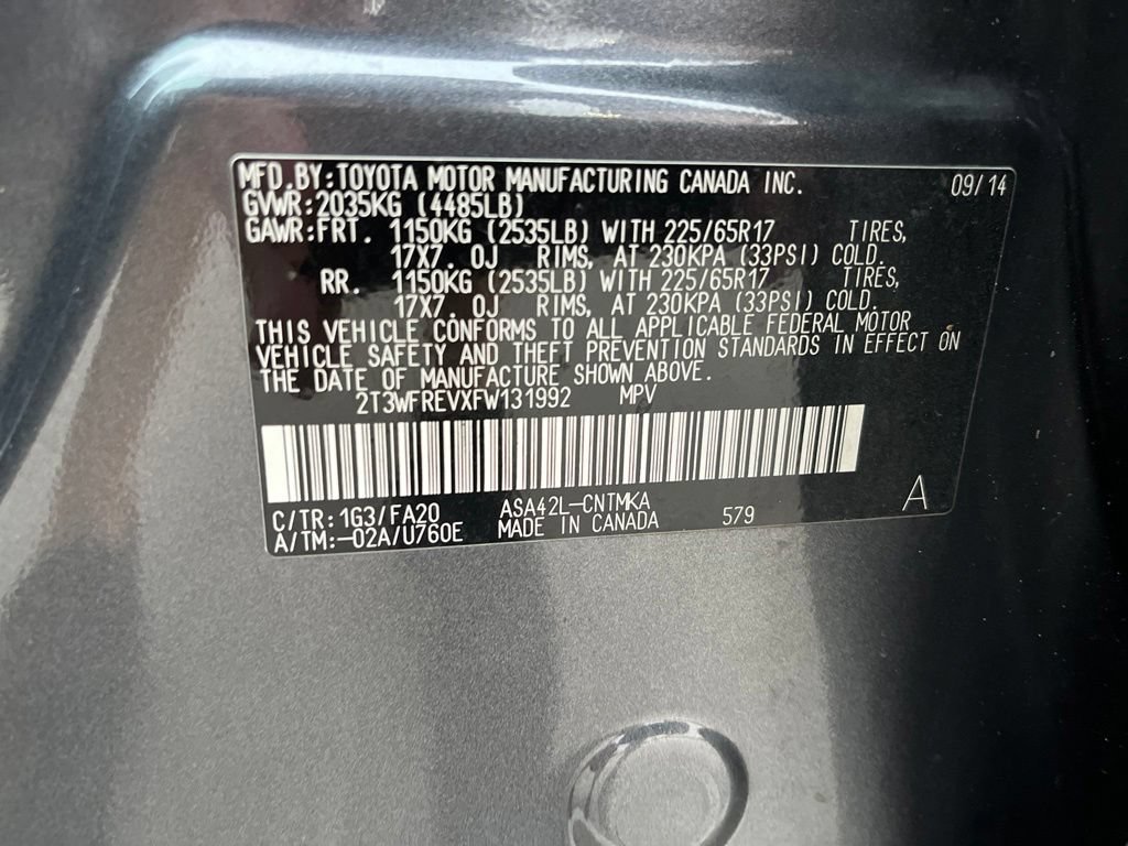Used 2015 Toyota RAV4 XLE FWD image 11