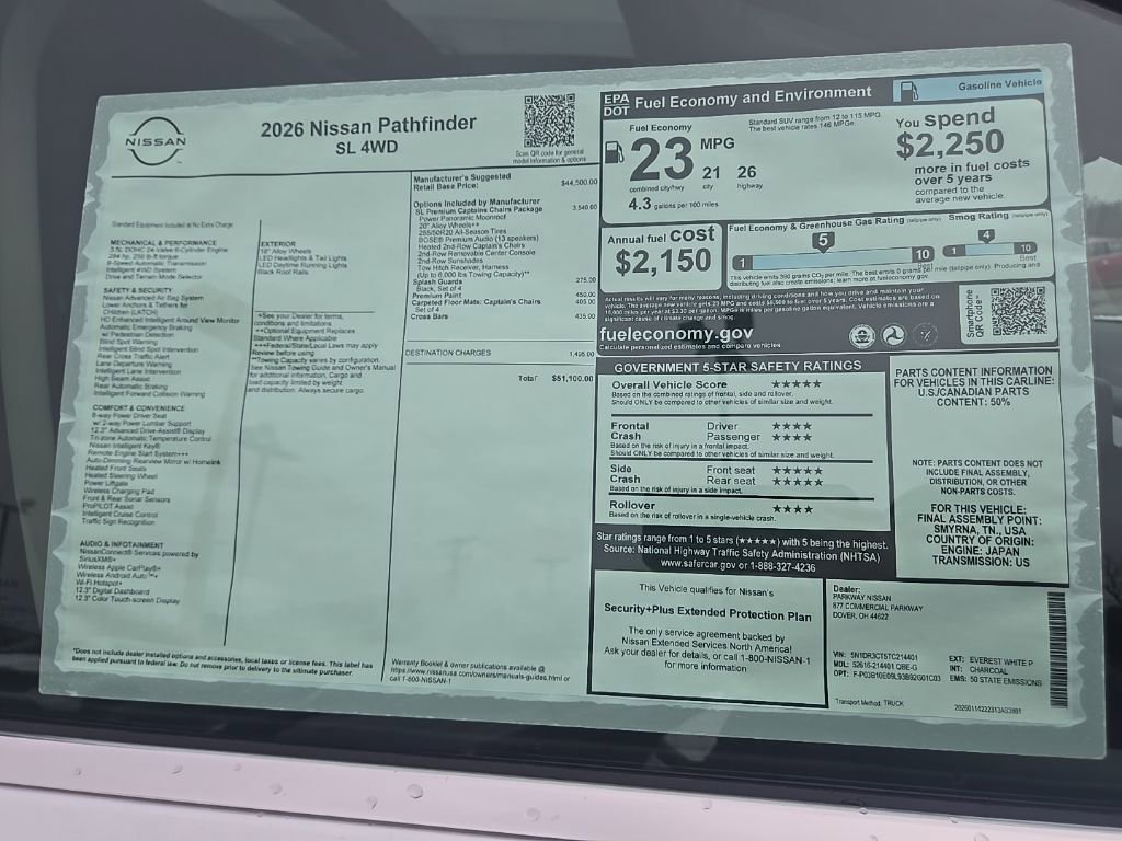 New 2026 Nissan Pathfinder SL image 44