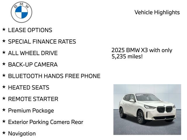 Certified 2025 BMW X3 xDrive30i w/ Premium Package image 9