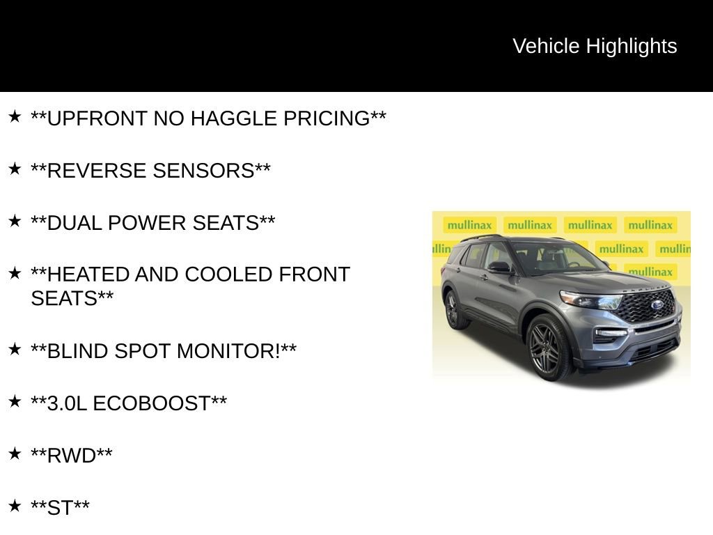 Certified 2023 Ford Explorer ST w/ Equipment Group 401A image 12