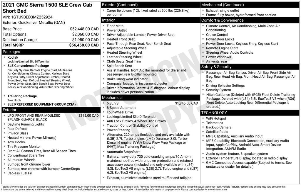 Used 2021 GMC Sierra 1500 SLE AWD/4WD image 5