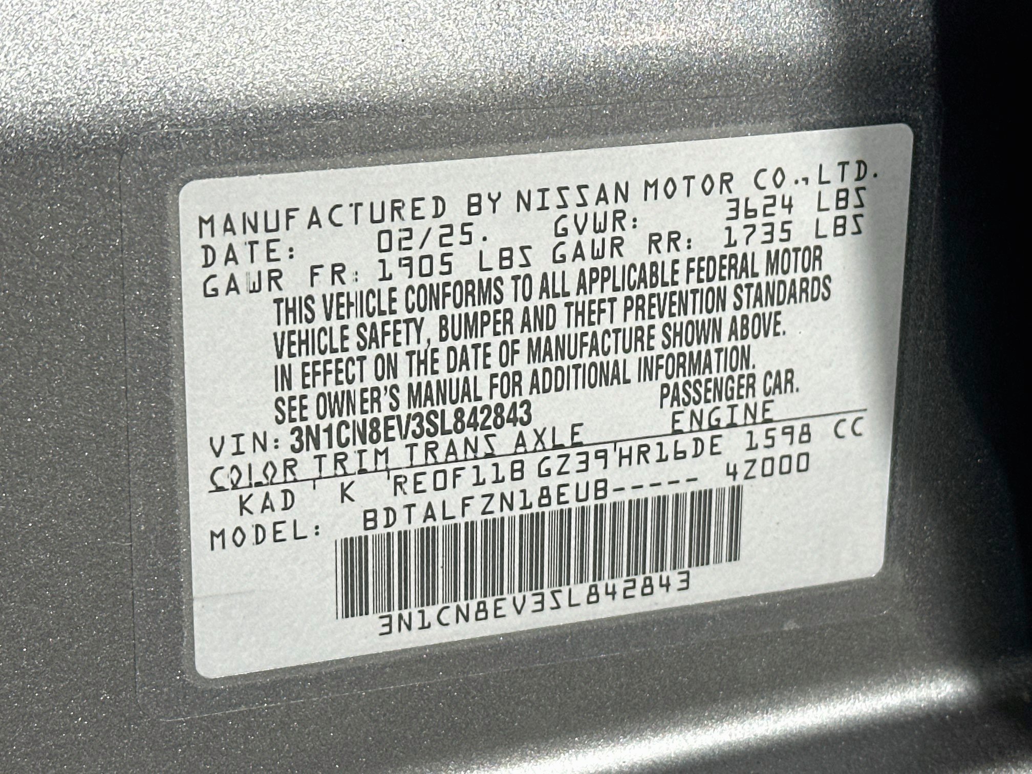 Used 2025 Nissan Versa SV FWD image 12
