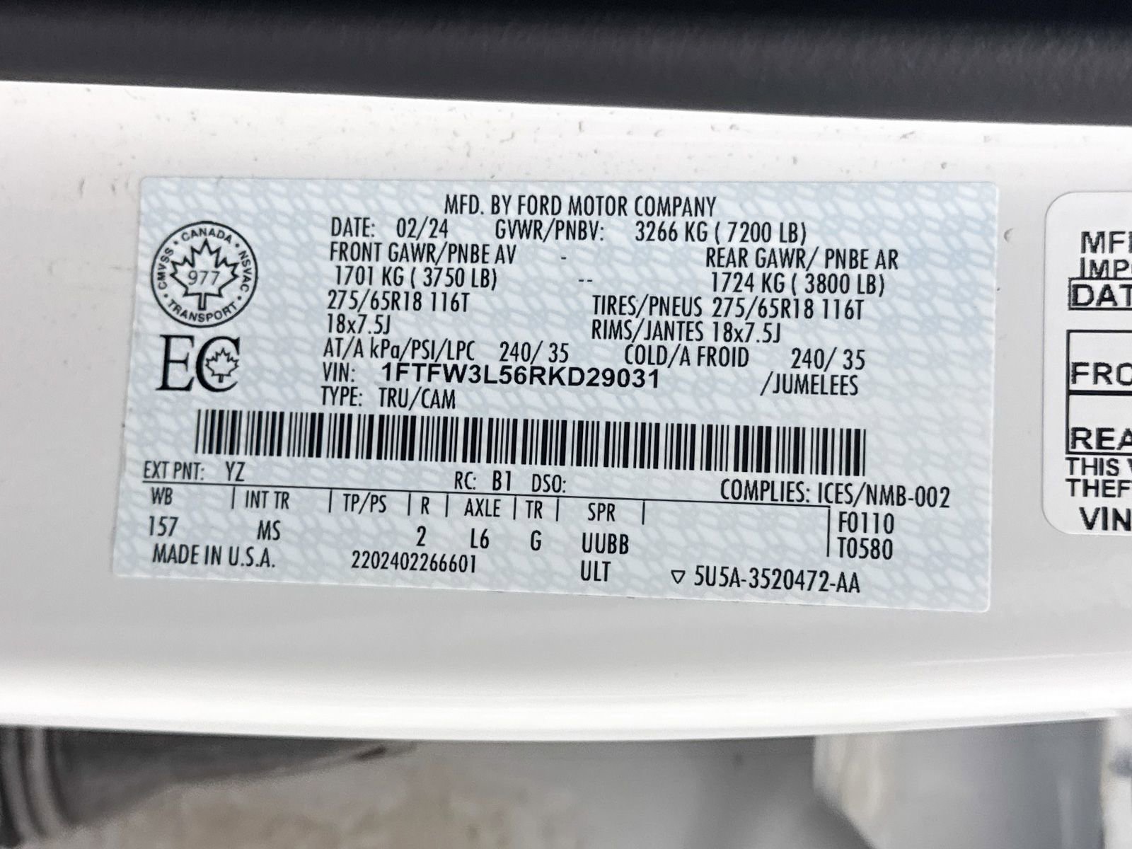 Used 2024 Ford F150 XLT w/ Tow/Haul Package AWD/4WD image 34