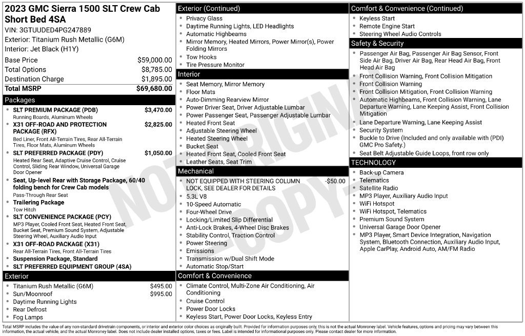 Certified 2023 GMC Sierra 1500 SLT w/ SLT Premium Package AWD/4WD image 5