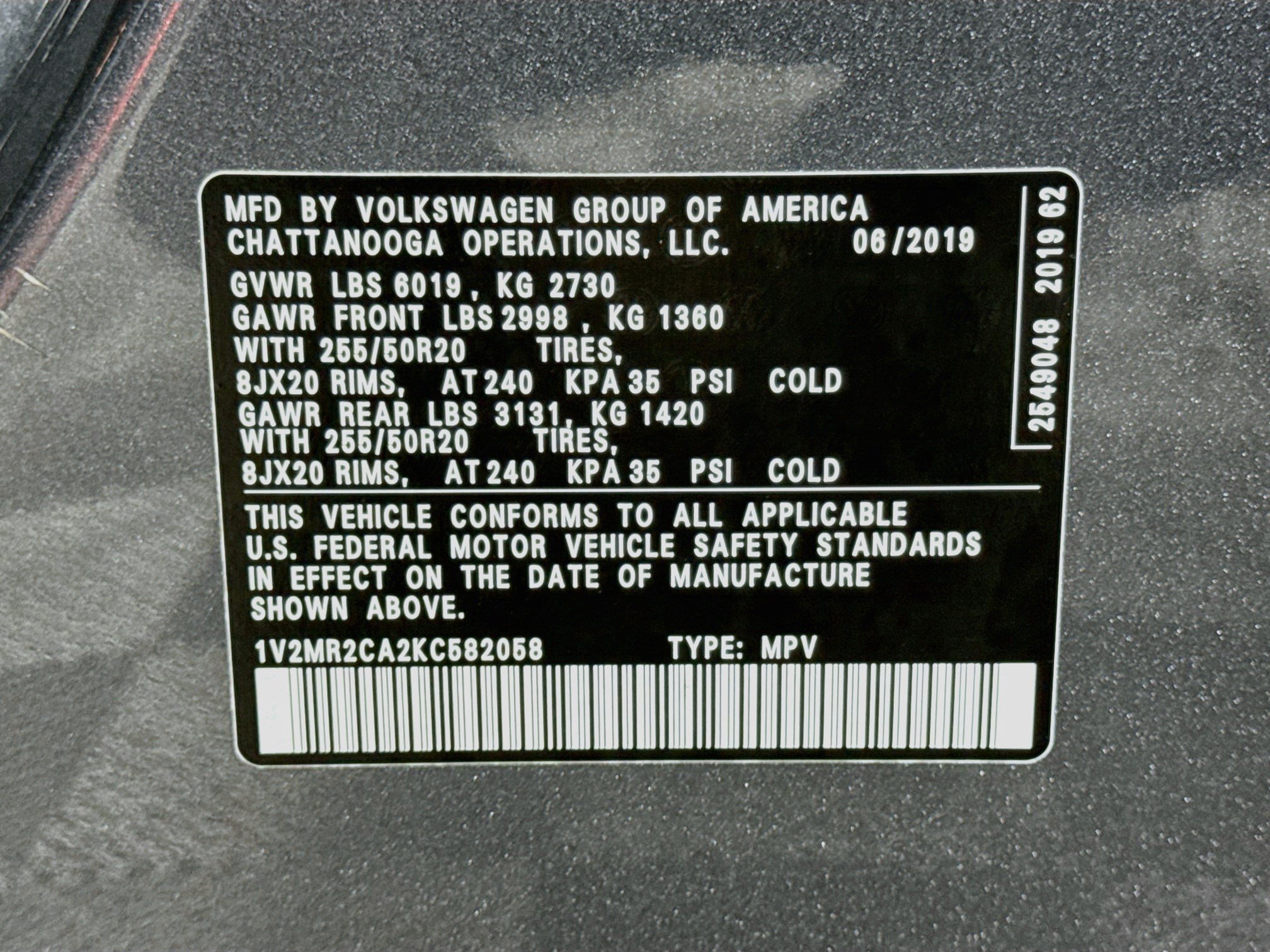 Used 2019 Volkswagen Atlas SEL AWD/4WD image 40