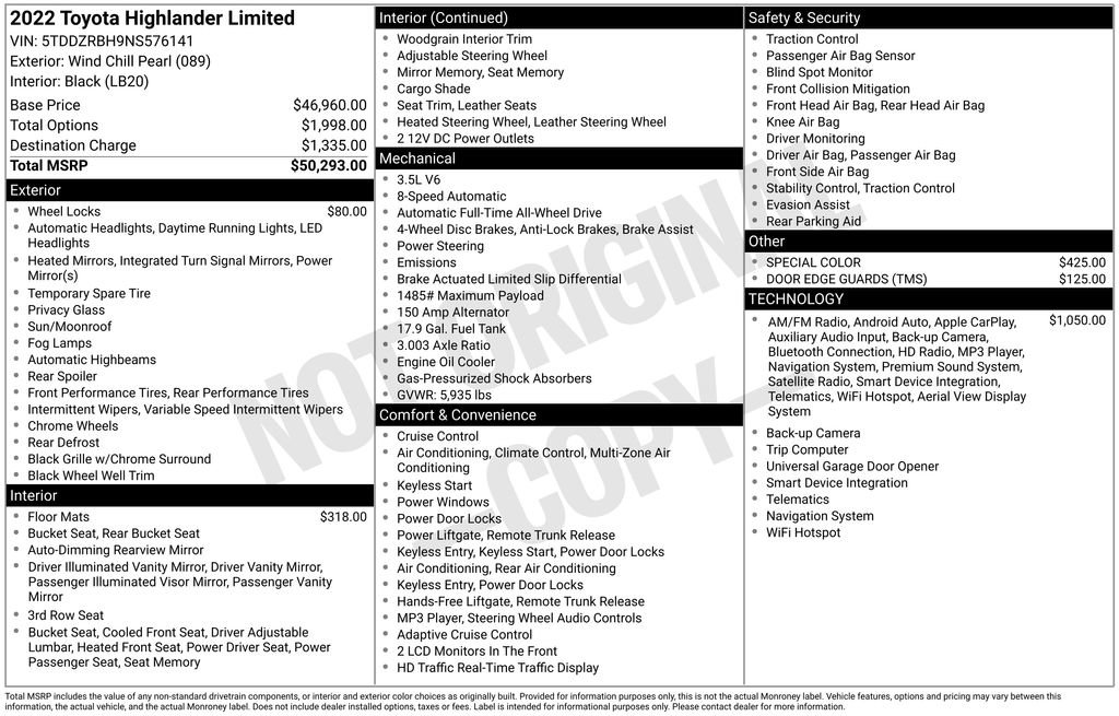 Used 2022 Toyota Highlander Limited AWD/4WD image 21