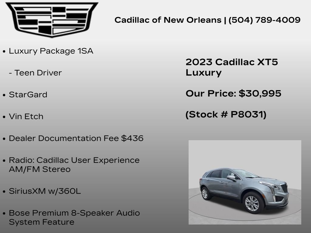 Certified 2023 Cadillac XT5 Luxury FWD image 7