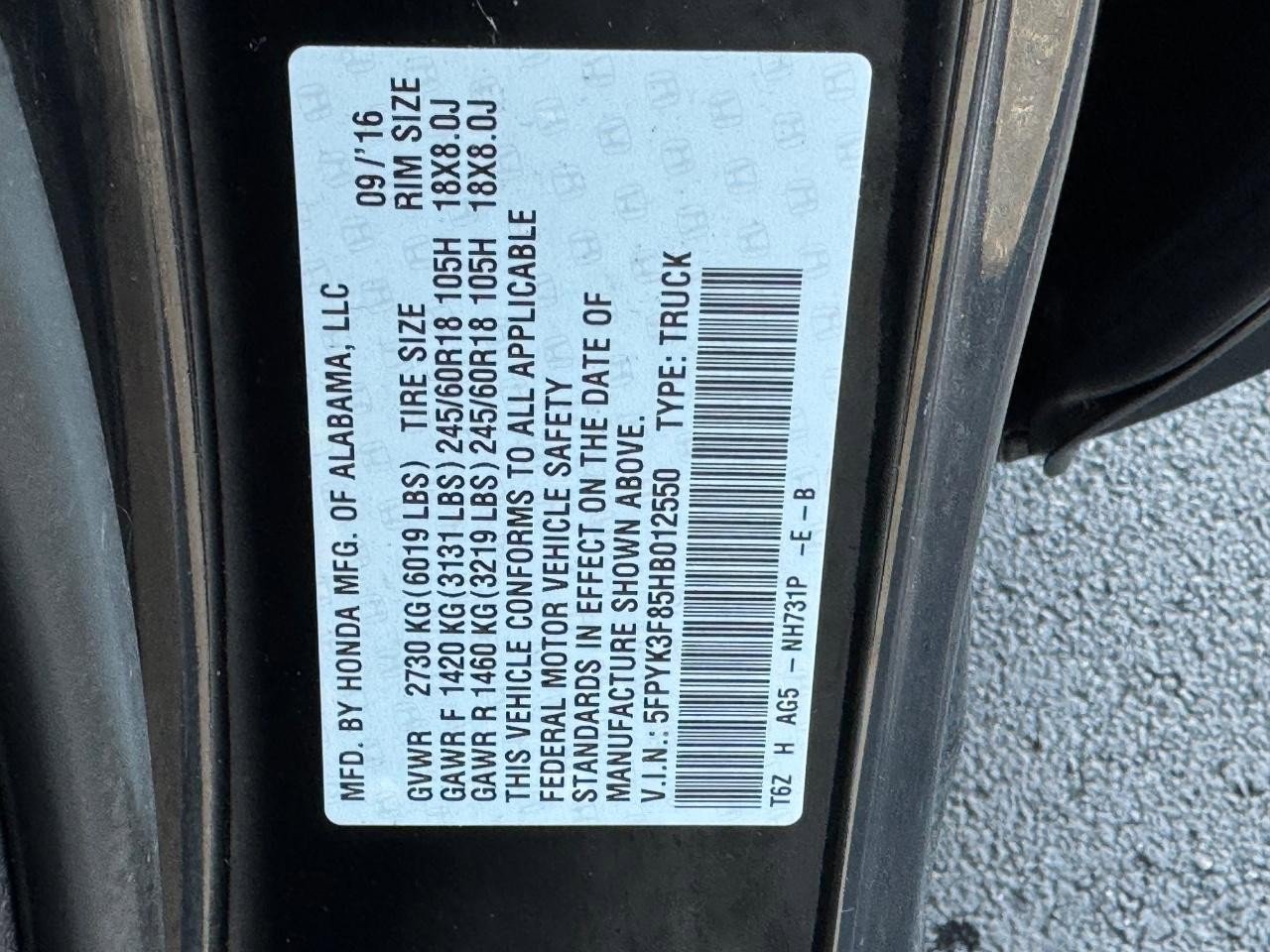 Certified 2017 Honda Ridgeline Black Edition image 28