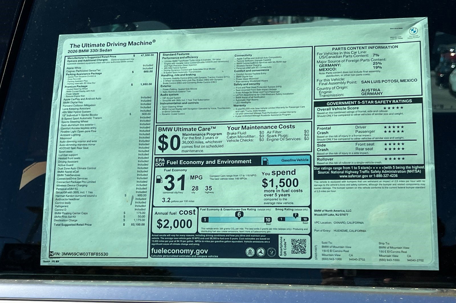 Used 2026 BMW 330i Sedan w/ Premium Package RWD image 29