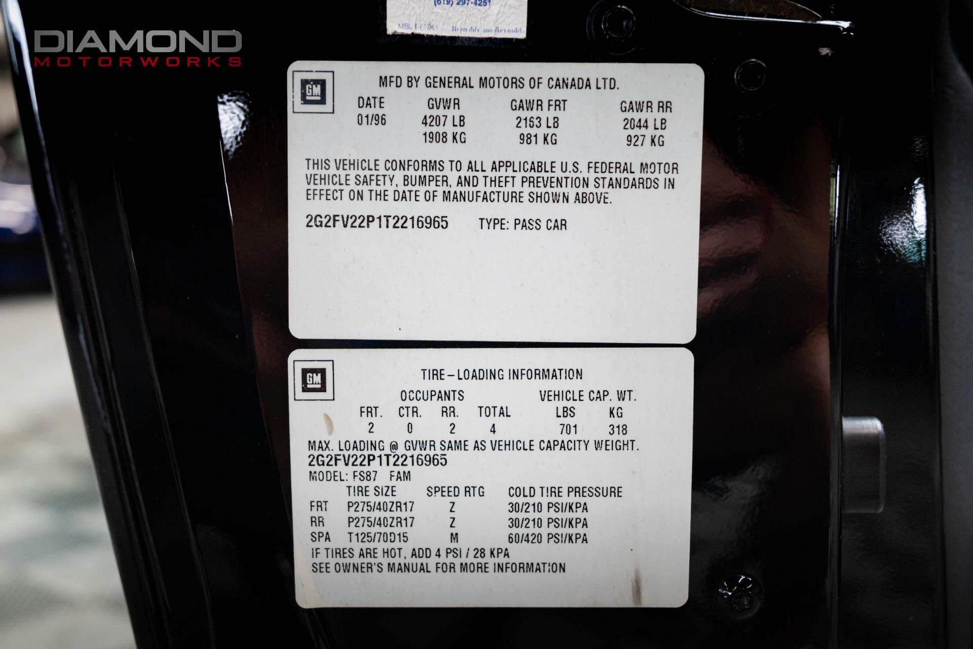 Used 1996 Pontiac Firebird Formula image 62