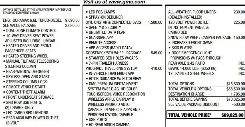 Used 2022 GMC Sierra 3500 SLE w/ SLE Value Package image 2