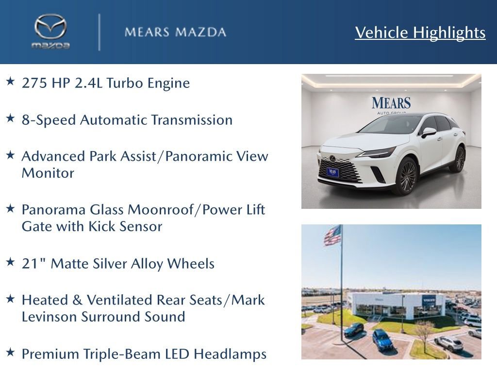 Used 2023 Lexus RX 350 FWD w/ Accessory Package (K3) image 2