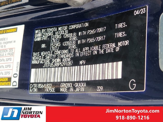 Used 2023 Toyota 4Runner SR5 Premium w/ Moonroof Package RWD image 33