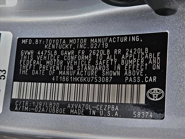 Used 2019 Toyota Camry XSE w/ Protection Package (Q2) image 22