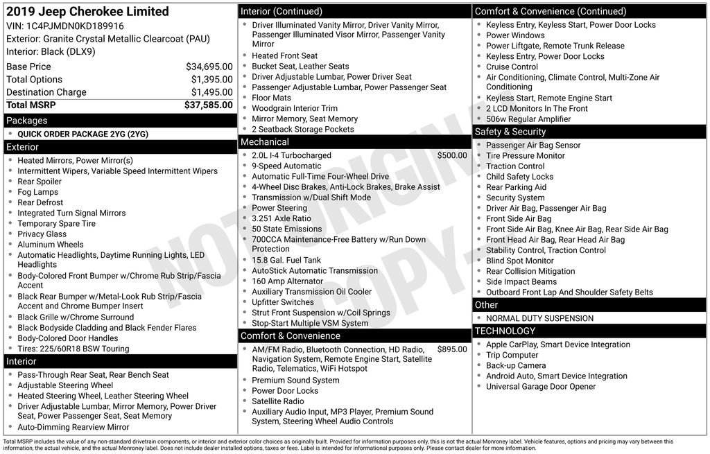 Used 2019 Jeep Cherokee Limited image 15