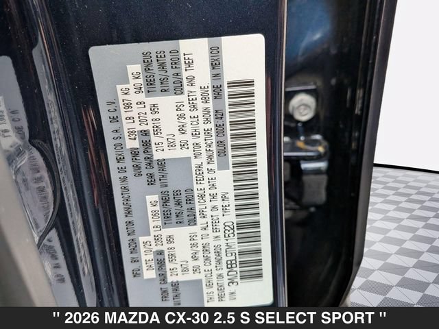 Used 2026 MAZDA CX-30 AWD 2.5 S w/ Select Sport Pkg image 39
