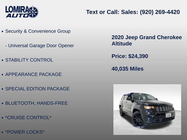 Used 2020 Jeep Grand Cherokee Altitude AWD/4WD image 21