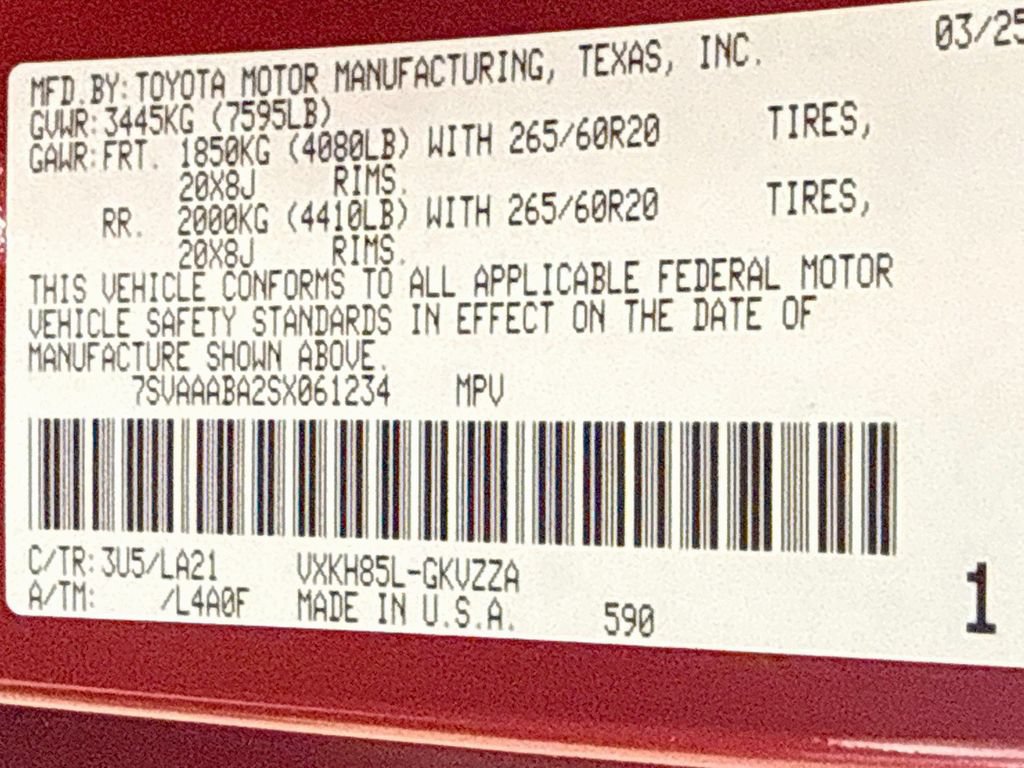 Certified 2025 Toyota Sequoia Platinum w/ Tow Technology Package AWD/4WD image 34