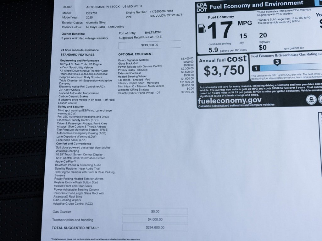 New 2025 Aston Martin DBX 707 image 47