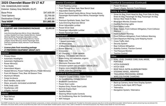 New 2025 Chevrolet Blazer EV LT AWD/4WD image 4