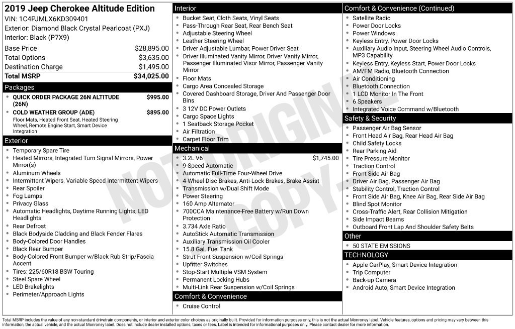 Certified 2019 Jeep Cherokee Latitude Plus AWD/4WD image 7