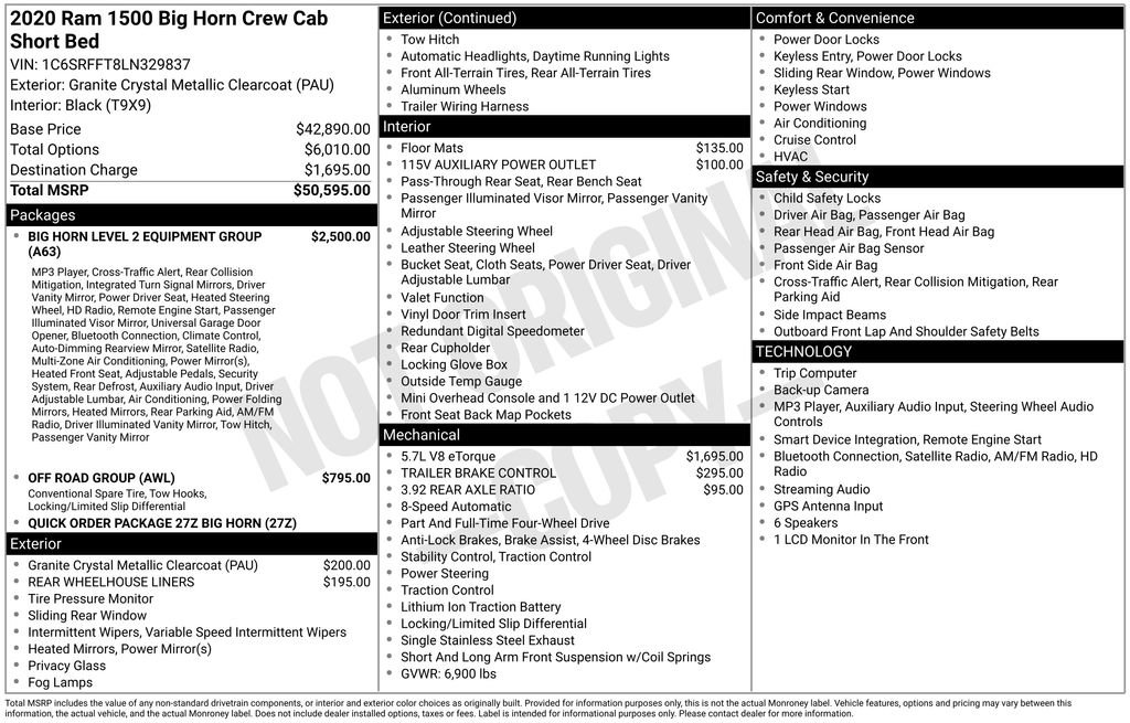 Used 2020 RAM 1500 Big Horn AWD/4WD image 5