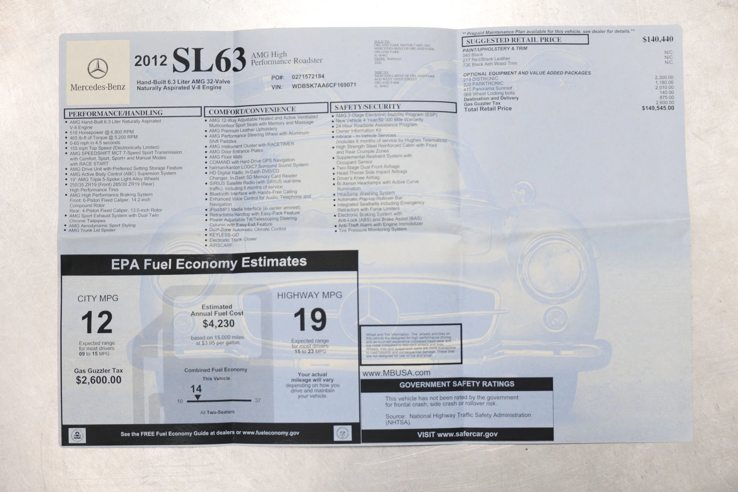 Used 2012 Mercedes-Benz SL 63 AMG image 6