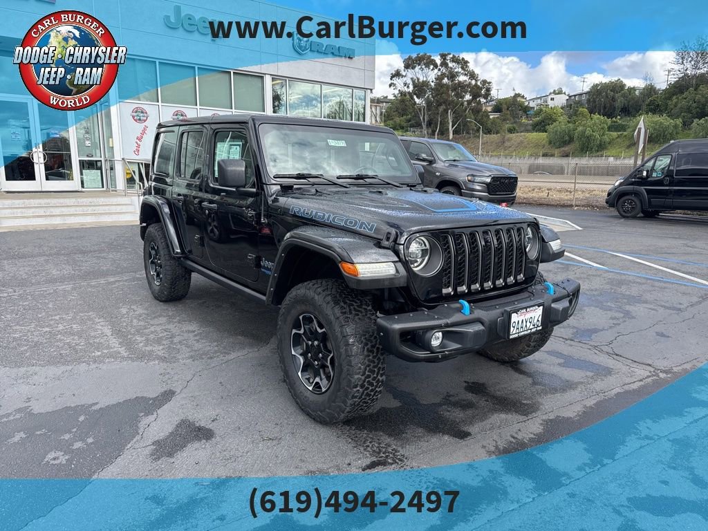 Used 2021 Jeep Wrangler Unlimited Rubicon 4xe w/ Steel Bumper Group image 1