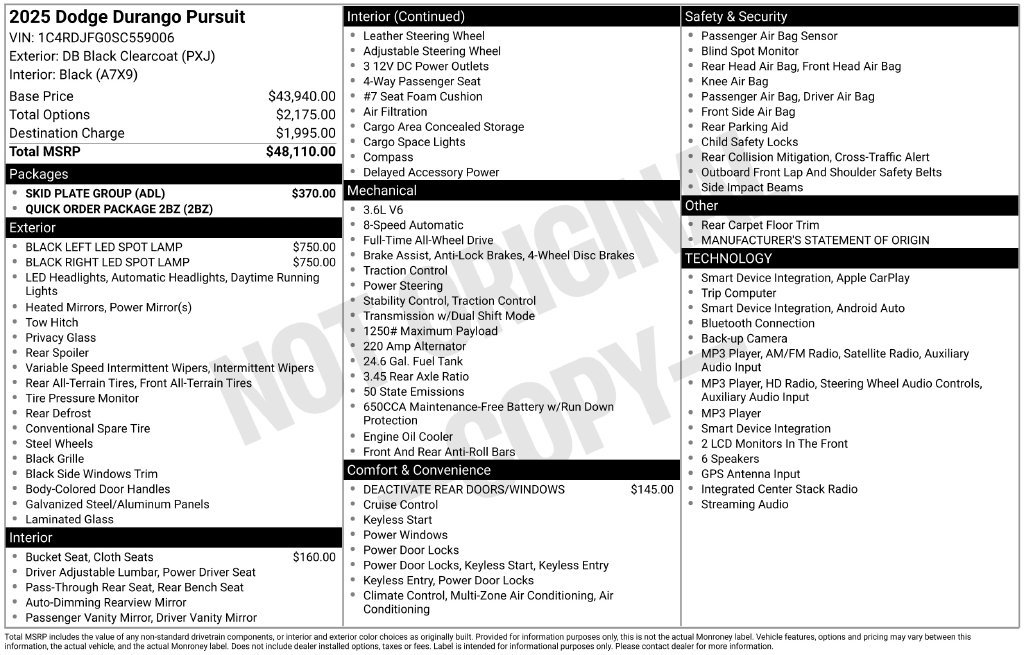 New 2025 Dodge Durango AWD image 7