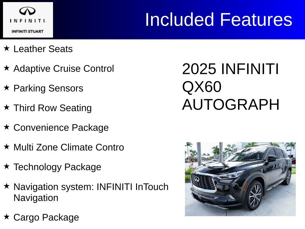 Used 2025 INFINITI QX60 Autograph w/ Cargo Package image 3