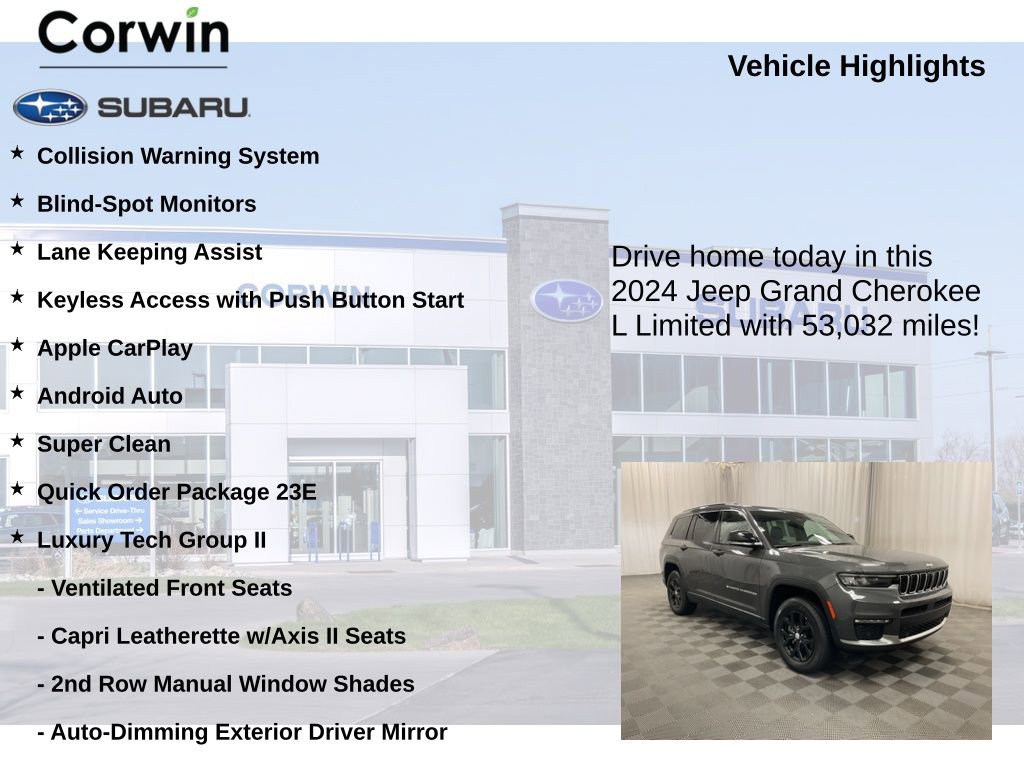 Used 2024 Jeep Grand Cherokee L Limited w/ Luxury Tech Group II image 6