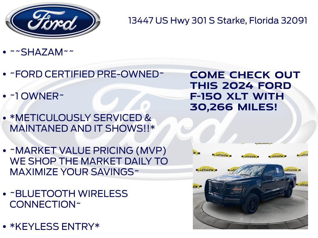 Certified 2024 Ford F150 XLT w/ FX4 Off-Road Package AWD/4WD image 6
