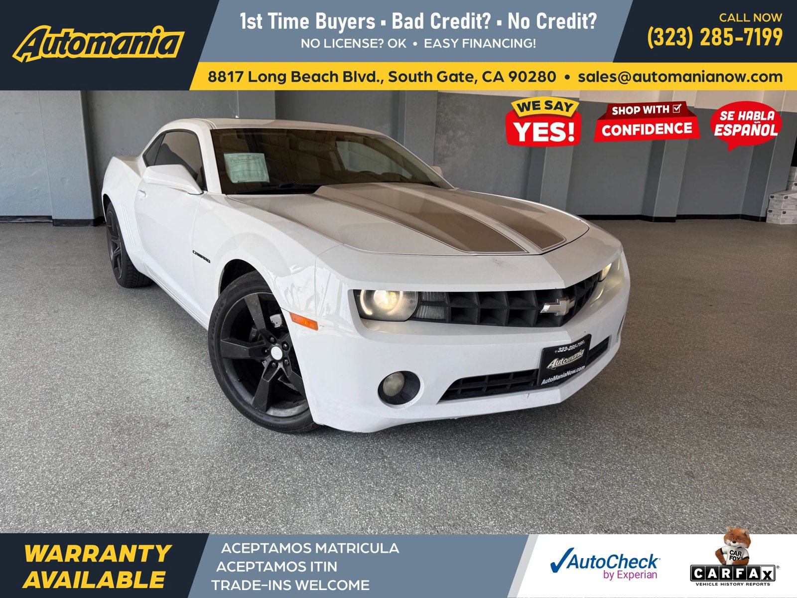 Used 2012 Chevrolet Camaro LT w/ RS Package RWD image 1